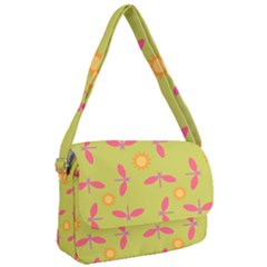 Dragonfly Sun Flower Seamlessly Courier Bag