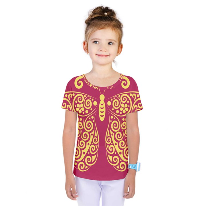 Butterfly Insect Bug Decoration Kids  One Piece Tee