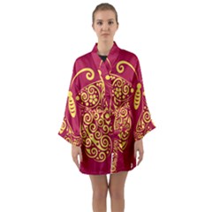 Butterfly Insect Bug Decoration Long Sleeve Kimono Robe by HermanTelo