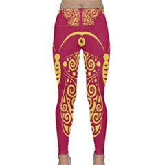 Butterfly Insect Bug Decoration Lightweight Velour Classic Yoga Leggings