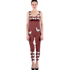 Heart Love Butterflies Animal One Piece Catsuit