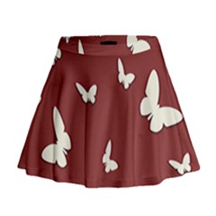 Heart Love Butterflies Animal Mini Flare Skirt