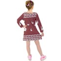 Heart Love Butterflies Animal Kids  Long Sleeve Velvet Dress View2