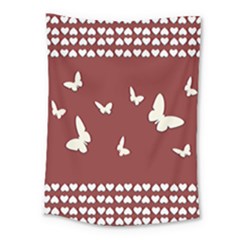 Heart Love Butterflies Animal Medium Tapestry by HermanTelo