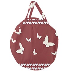 Heart Love Butterflies Animal Giant Round Zipper Tote