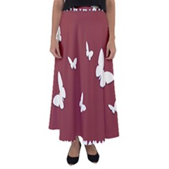 Heart Love Butterflies Animal Flared Maxi Skirt by HermanTelo