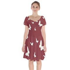 Heart Love Butterflies Animal Short Sleeve Bardot Dress by HermanTelo