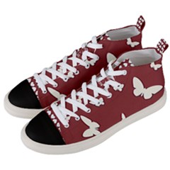 Heart Love Butterflies Animal Men s Mid-top Canvas Sneakers by HermanTelo