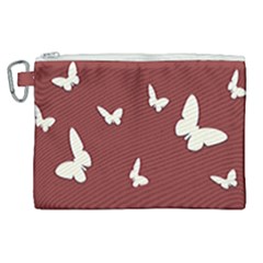 Heart Love Butterflies Animal Canvas Cosmetic Bag (xl)