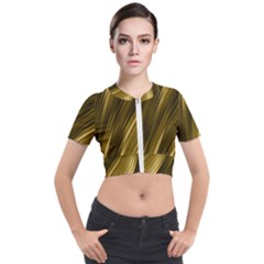 Creative Original Intention Short Sleeve Cropped Jacket