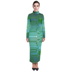 Board Conductors Circuits Turtleneck Maxi Dress