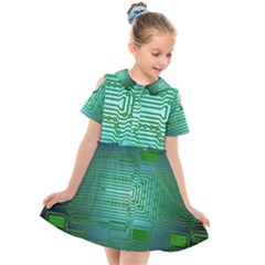 Board Conductors Circuits Kids  Short Sleeve Shirt Dress