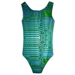 Board Conductors Circuits Kids  Cut-out Back One Piece Swimsuit by HermanTelo