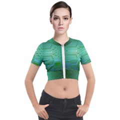 Board Conductors Circuits Short Sleeve Cropped Jacket