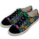 Floral Paisley Background Flower Green Men s Low Top Canvas Sneakers View2