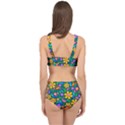 Floral Paisley Background Flower Green Cage Up Bikini Set View2