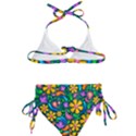 Floral Paisley Background Flower Green Kids  Classic Bikini Set View2