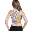 Floral Paisley Background Flower Yellow Racer Back Crop Top View2