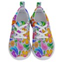 Floral Paisley Background Flower Yellow Running Shoes View1