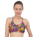 Floral Paisley Background Flower Purple Basic Training Sports Bra View1