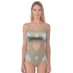 Hearts Heart Love Romantic Brown Camisole Leotard 