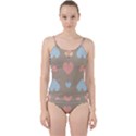 Hearts Heart Love Romantic Brown Cut Out Top Tankini Set View1