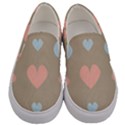 Hearts Heart Love Romantic Brown Men s Canvas Slip Ons View1