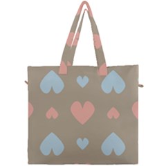 Hearts Heart Love Romantic Brown Canvas Travel Bag