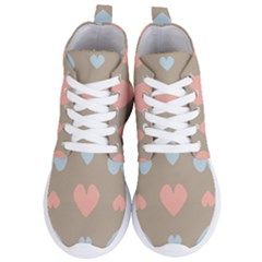 Hearts Heart Love Romantic Brown Women s Lightweight High Top Sneakers