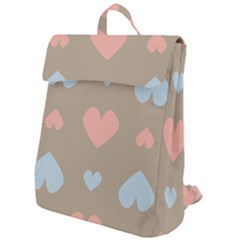 Hearts Heart Love Romantic Brown Flap Top Backpack