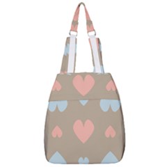 Hearts Heart Love Romantic Brown Center Zip Backpack