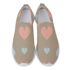 Hearts Heart Love Romantic Brown Women s Slip On Sneakers