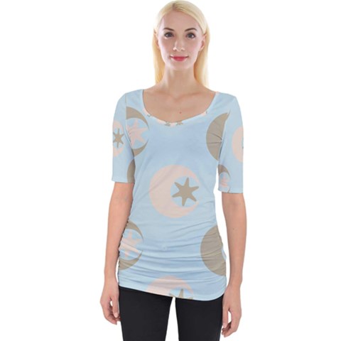 Moon Star Air Heaven Wide Neckline Tee by HermanTelo