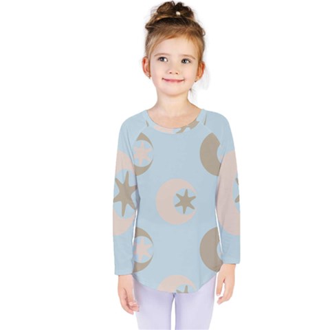 Moon Star Air Heaven Kids  Long Sleeve Tee by HermanTelo