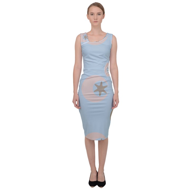 Moon Star Air Heaven Sleeveless Pencil Dress