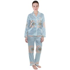 Moon Star Air Heaven Satin Long Sleeve Pyjamas Set