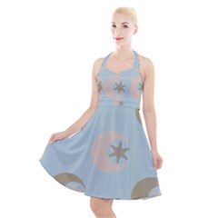 Moon Star Air Heaven Halter Party Swing Dress  by HermanTelo