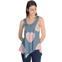 Hearts Love Blue Pink Green Sleeveless Tunic by HermanTelo