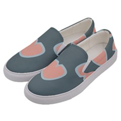 Hearts Love Blue Pink Green Men s Canvas Slip Ons by HermanTelo