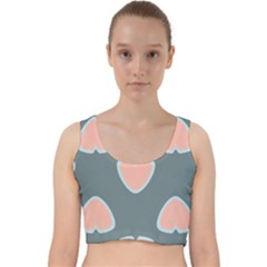 Hearts Love Blue Pink Green Velvet Racer Back Crop Top