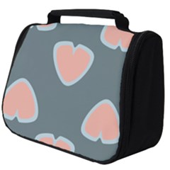 Hearts Love Blue Pink Green Full Print Travel Pouch (big) by HermanTelo