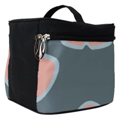 Hearts Love Blue Pink Green Make Up Travel Bag (small)