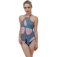 Hearts Love Blue Pink Green Go With The Flow One Piece Swimsuit by HermanTelo