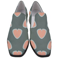 Hearts Love Blue Pink Green Slip On Heel Loafers by HermanTelo