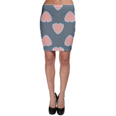 Hearts Love Blue Pink Green Bodycon Skirt