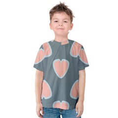 Hearts Love Blue Pink Green Kids  Cotton Tee