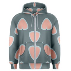 Hearts Love Blue Pink Green Men s Zipper Hoodie