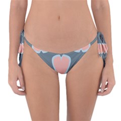 Hearts Love Blue Pink Green Reversible Bikini Bottom by HermanTelo