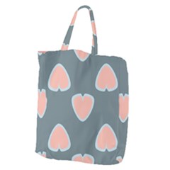 Hearts Love Blue Pink Green Giant Grocery Tote