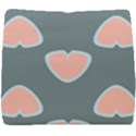 Hearts Love Blue Pink Green Seat Cushion View1